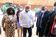 Deputy Minister Dikeledi Magadzi left Senzo Mchunu centre and Deputy Minister David Mahlobo right 04